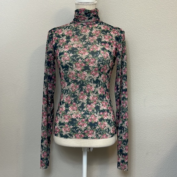 Zadie Power Mesh Turtleneck Top - Picture 3 of 7